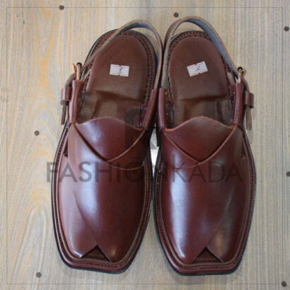 Charsadda Chappal Brown Gol Shape